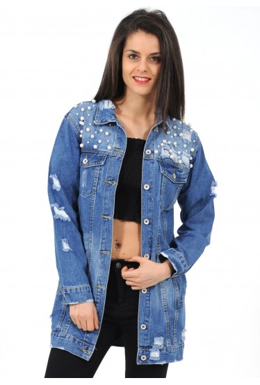 veste en jeans à...