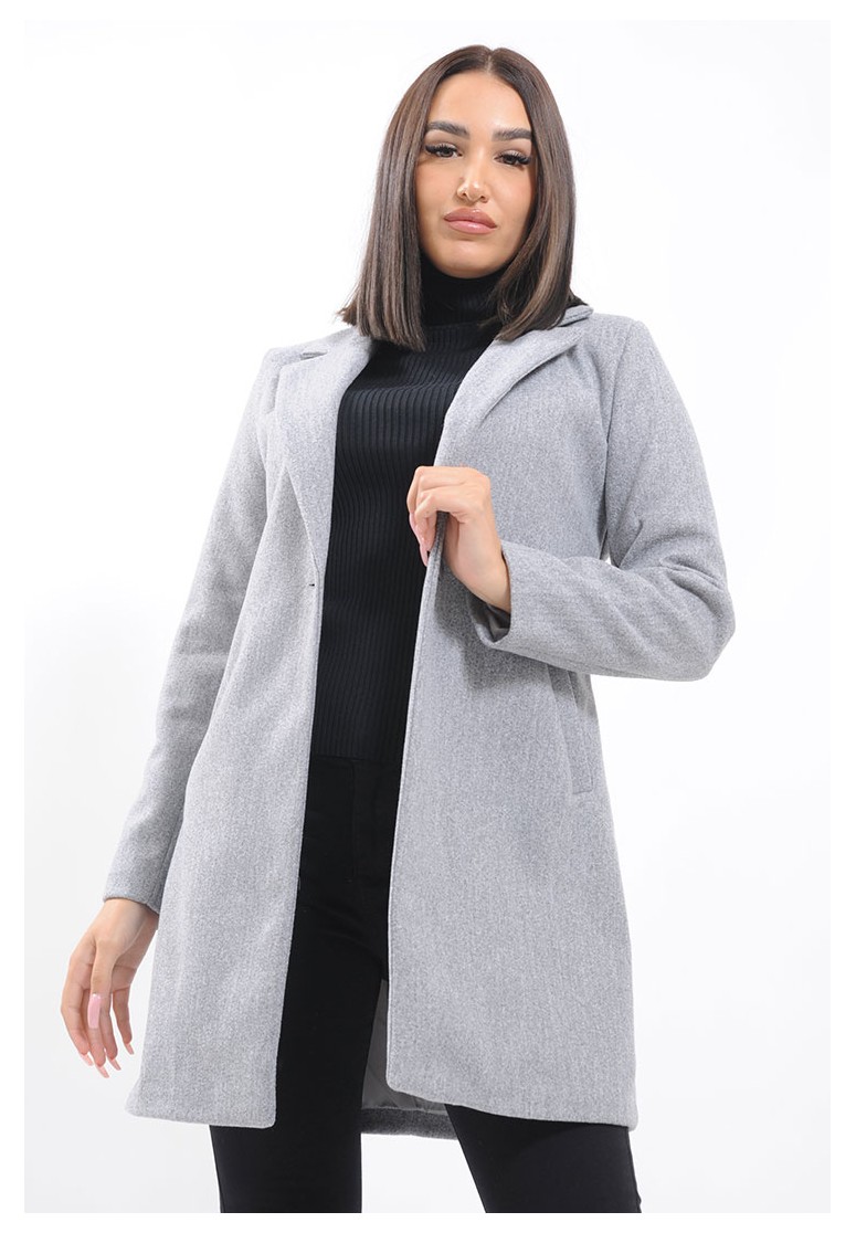 Manteau court ouvert gris