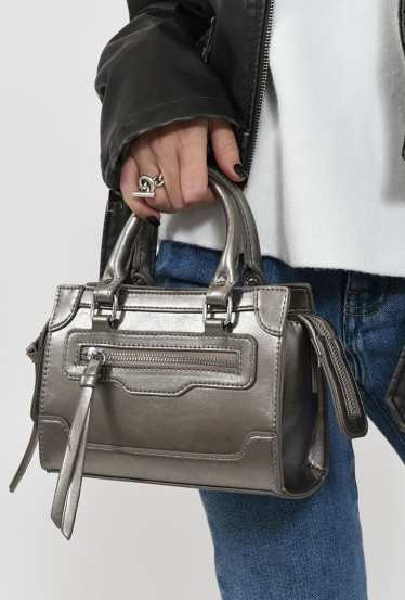 Sac à main argenté