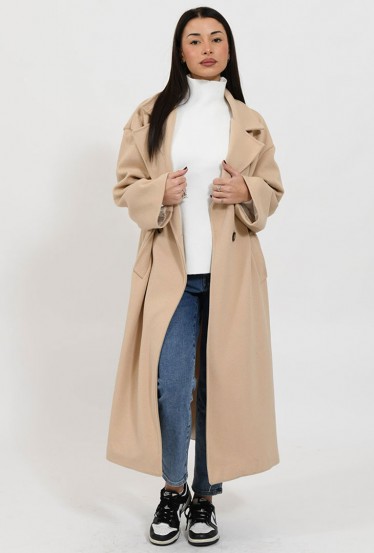 Manteau long beige