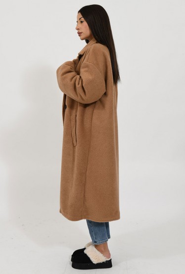 Manteau long camel