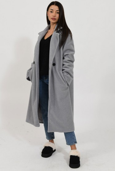 Manteau long gris