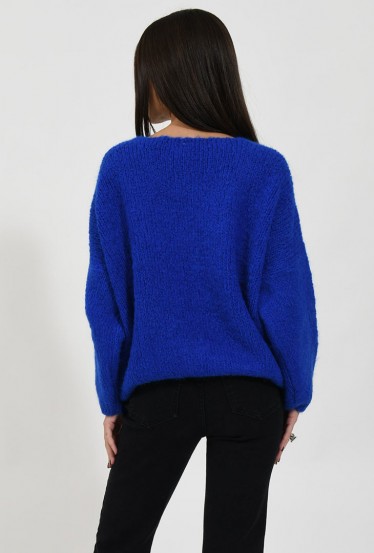 Pull en maille bleu hotsell